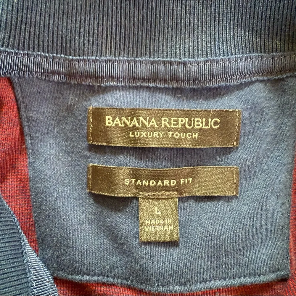 Banana Republic Luxury Touch Burgundy Polo Shirt Men’s Size Large Standard Fit